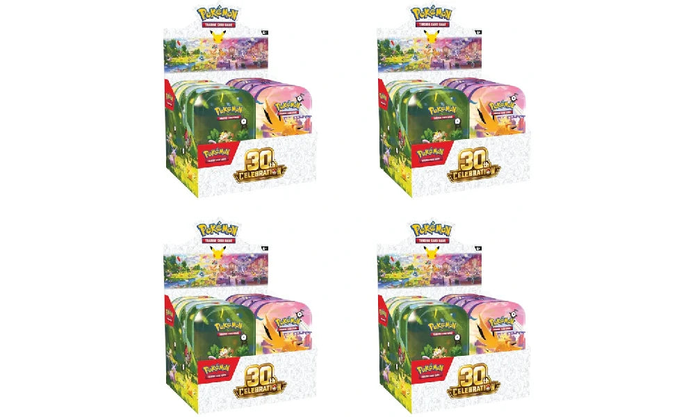 2026 Pokémon Mega Evolution 30th Celebration 8 Tin Mini Display 4x Lot
