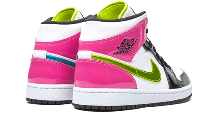 Air Jordan 1 Mid White Black Cyber Pink