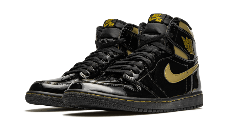 Air Jordan 1 High Schwarz Metallic Gold