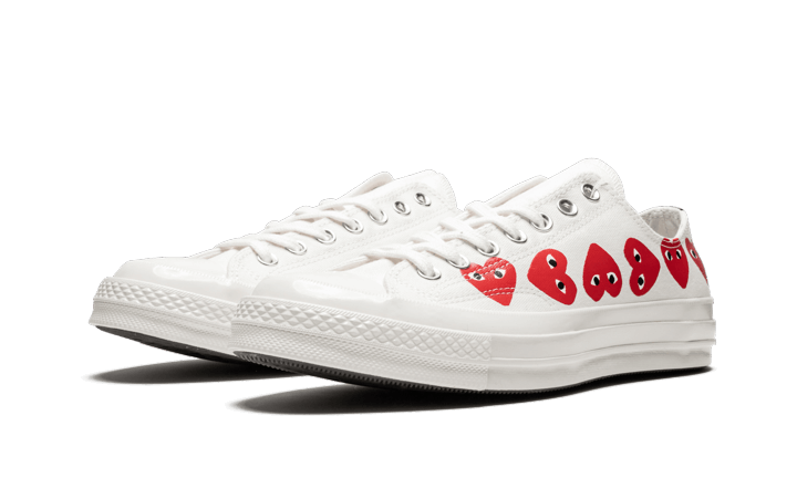 Chuck Taylor All-Star 70s Ox Comme des Garçons PLAY Multi-Heart White