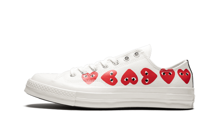 Chuck Taylor All-Star 70s Ox Comme des Garçons PLAY Multi-Heart White