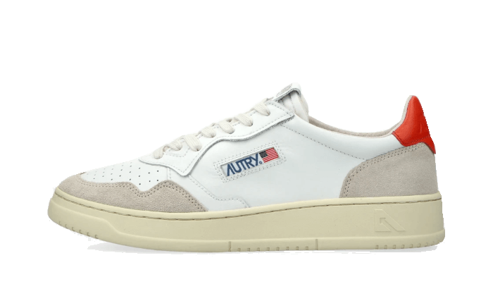 Medalist Leather Suede Low White Orange