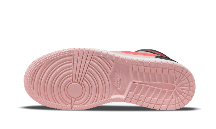 Air Jordan 1 Mid Schwarz Pink Crimson