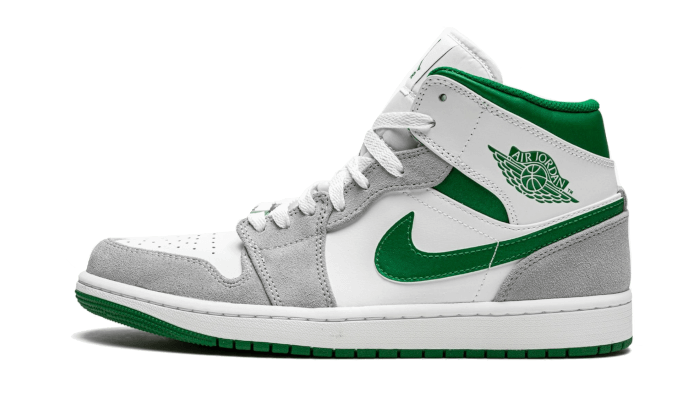 Air Jordan 1 Mid Grau Gr n Mrkicks
