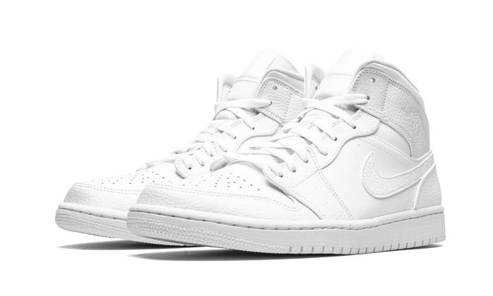 Air Jordan 1 Mid Triple White (2020) - 554725-130 / 554724-130