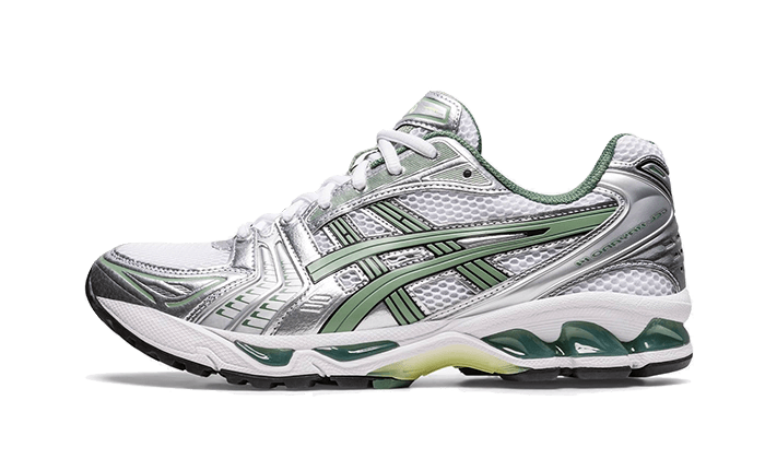 Gel Kayano 14 White Pure Silver Slate Grey Sage Mrkicks