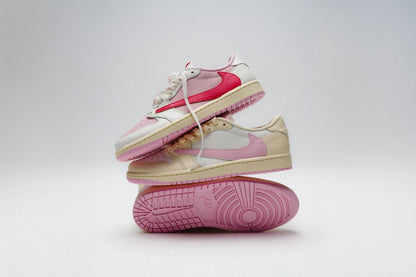 Air Jordan 1 Retro Low OG SP Travis Scott Sail Tropical Pink