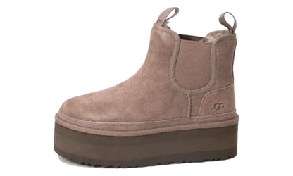Neumel Platform Chelsea Boot Smoke Plum