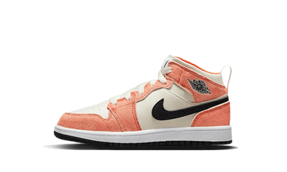 Air Jordan 1 Mid SE Orange Suede Enfant (PS)