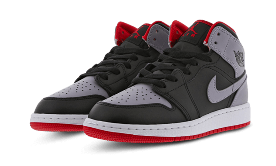 Air Jordan 1 Mid Cement Grey Red