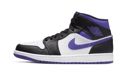 Air Jordan 1 Mid White Black Purple