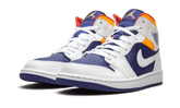 Air Jordan 1 Mid White Laser Orange Deep Royal Blue