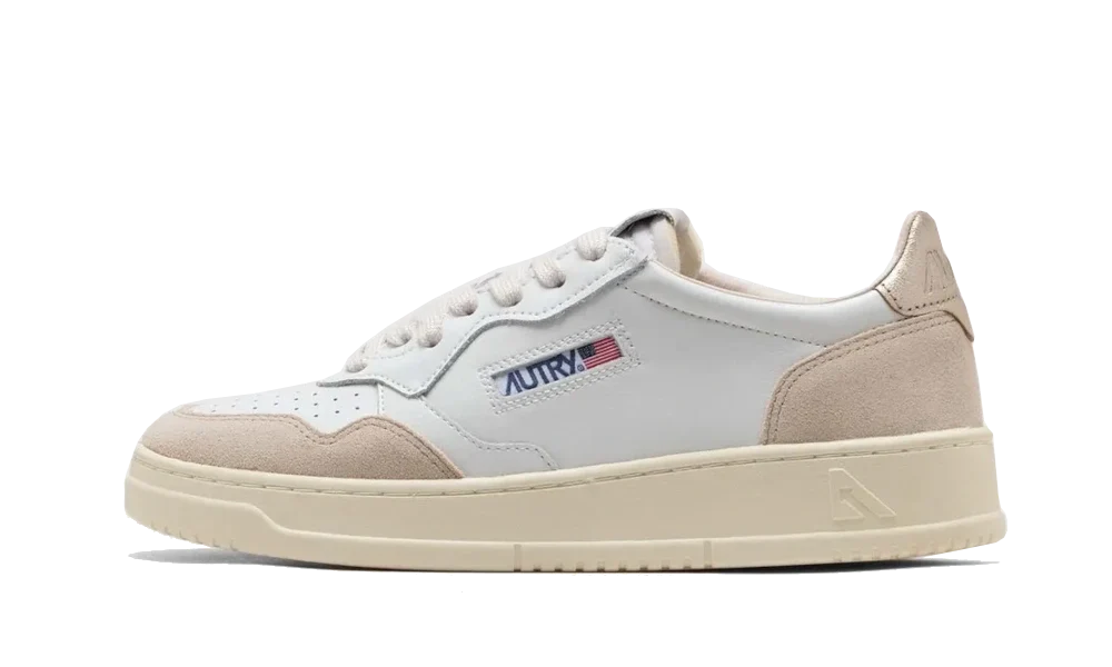 Medalist Leather Suede Low White Beige