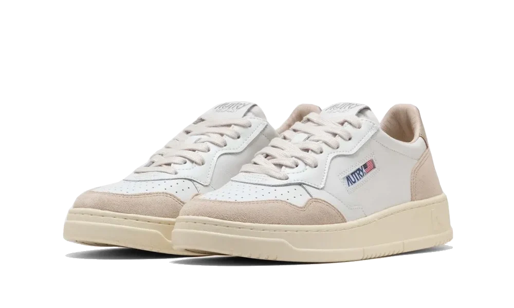Medalist Leather Suede Low White Beige
