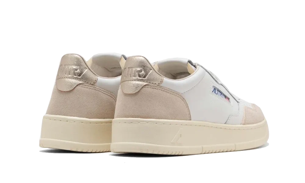 Medalist Leather Suede Low White Beige