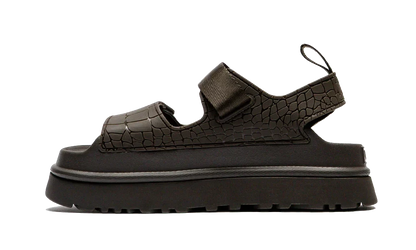 GoldenGlow Embossed Sandal Dense Smoke