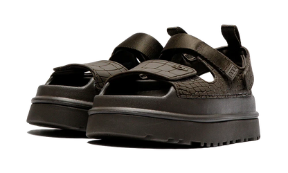 GoldenGlow Embossed Sandal Dense Smoke