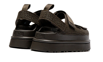 GoldenGlow Embossed Sandal Dense Smoke