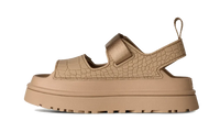 GoldenGlow Embossed Sandal Mustard Seed