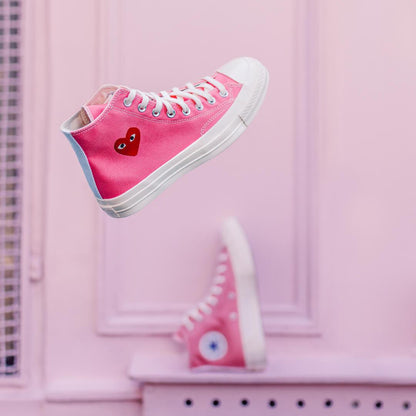 Chuck Taylor All-Star 70s Hi Comme des Garçons PLAY Bright Pink