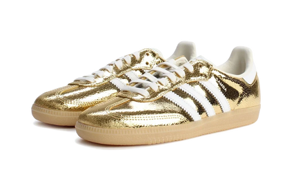 Samba OG Gold Metallic Cracked Leather