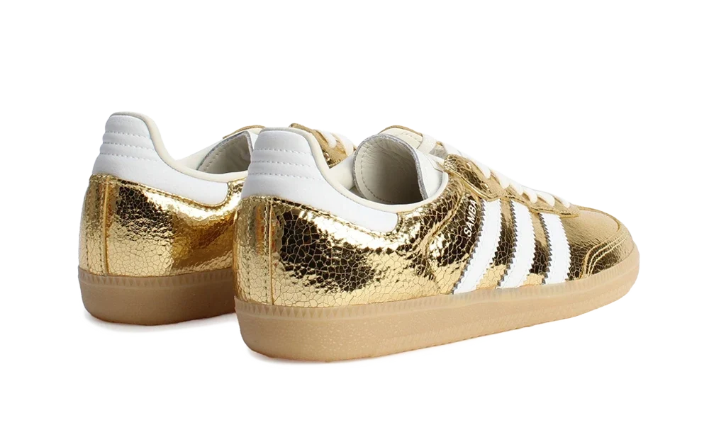 Samba OG Gold Metallic Cracked Leather