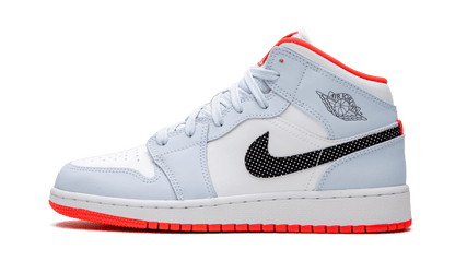 Air Jordan 1 Mid Half Blue Polka Dot Swoosh