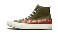 Chuck Taylor All-Star 70s Hi Comme des Garçons PLAY Multi-Heart Green