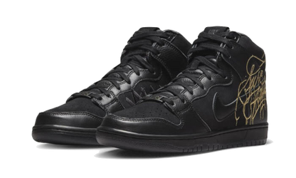 SB Dunk High FAUST Black Gold