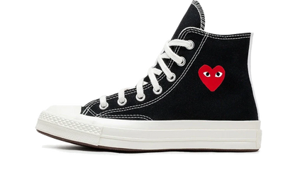 Comme des Garçons Single Heart Chuck 70 Black High