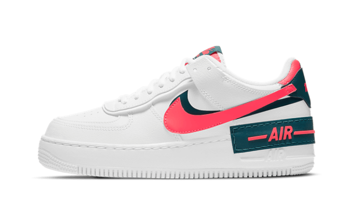 Air Force 1 Shadow White Dark Teal Solar Red