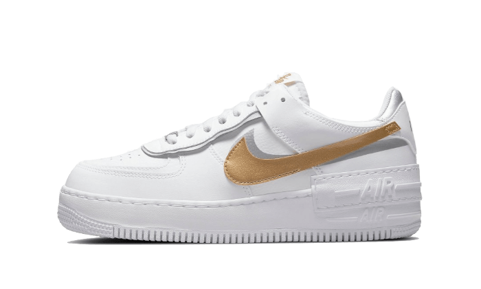 Air Force 1 Shadow White Metallic Gold