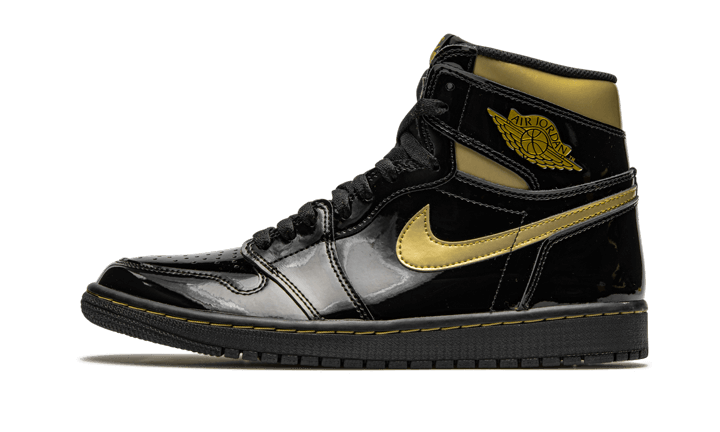 Air Jordan 1 High Schwarz Metallic Gold