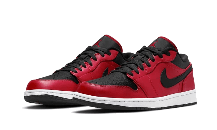 Air Jordan 1 Low Reverse Bred Pebbled Swoosh