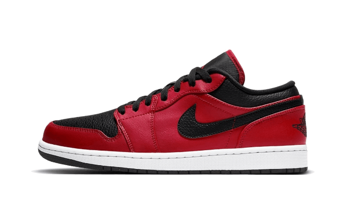 Air Jordan 1 Low Reverse Bred Pebbled Swoosh