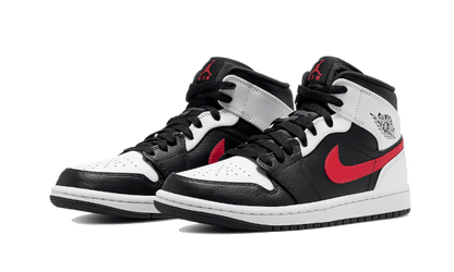 Air Jordan 1 Mid Schwarz Chile Rot Weiß