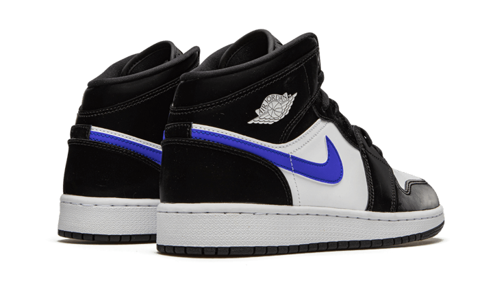 Air Jordan 1 Mid Schwarz Racer Blau Weiß