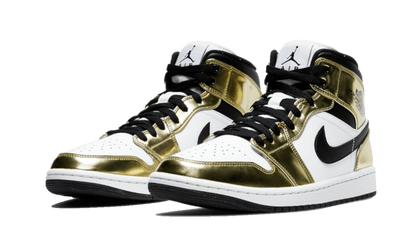 Air Jordan 1 Mid White Metallic Gold