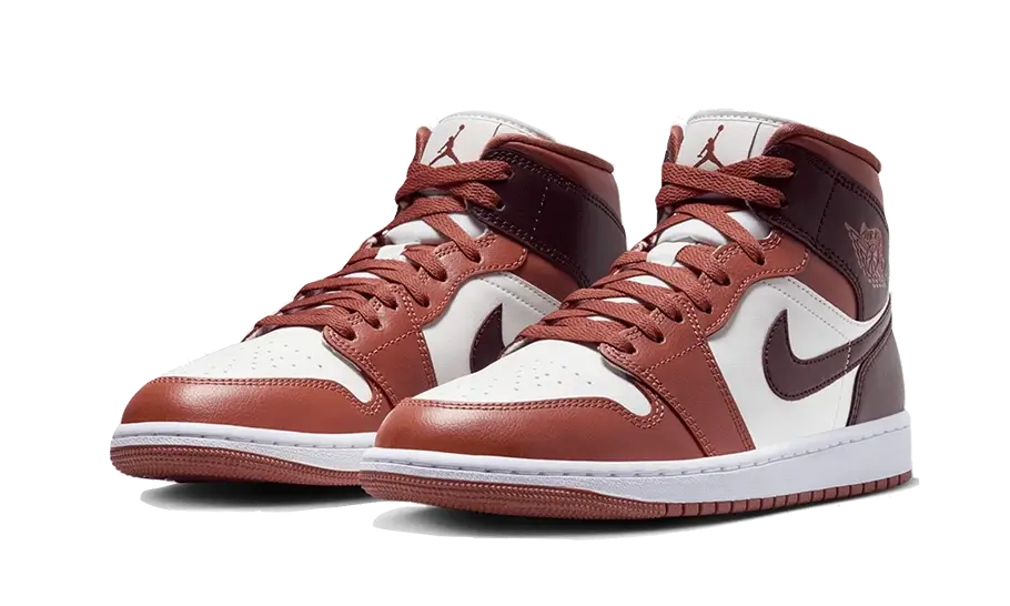 Air Jordan 1 Mid Dusty Peach Night Maroon