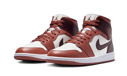 Air Jordan 1 Mid Dusty Peach Night Maroon