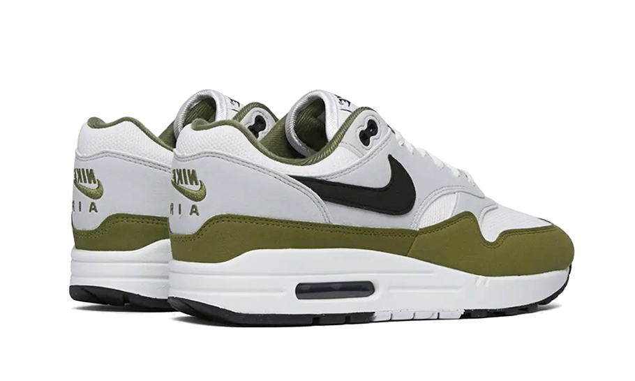 Air Max 1 White Black Medium Olive