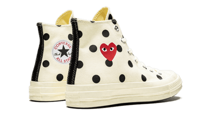 Chuck Taylor All-Star 70s Hi Comme des Garçons PLAY Polka Dot White