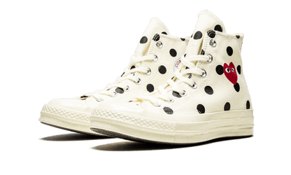 Chuck Taylor All-Star 70s Hi Comme des Garçons PLAY Polka Dot White