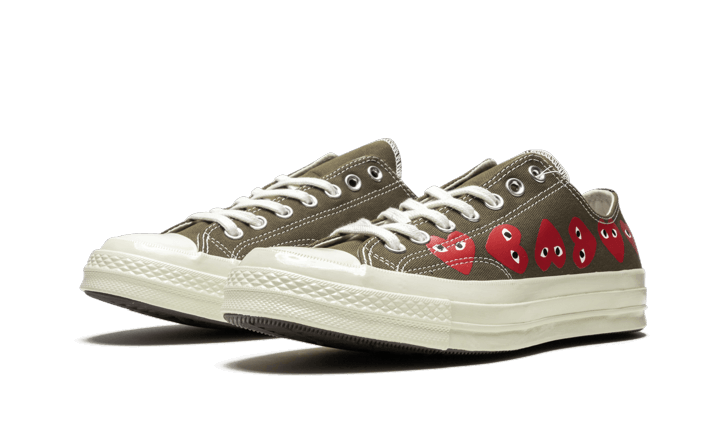 Chuck Taylor All-Star 70s Ox Comme des Garçons PLAY Multi Heart Green