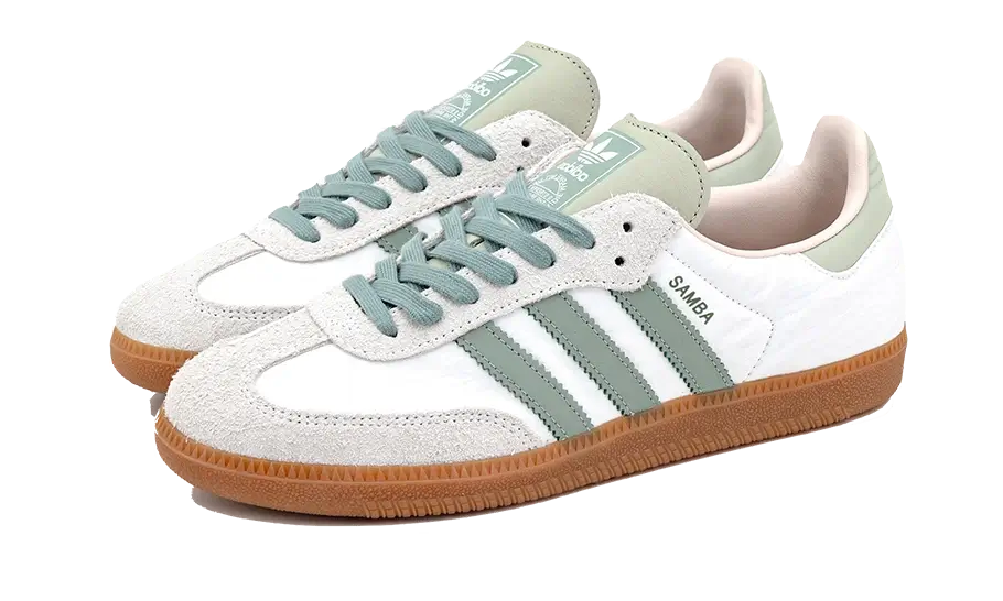 Samba OG  Cloud White Silver Green