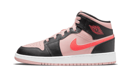 Air Jordan 1 Mid Schwarz Pink Crimson