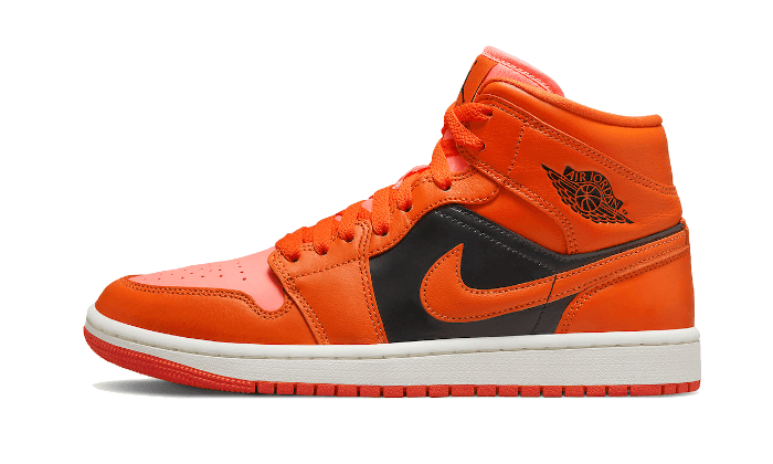 Air Jordan 1 Mid Orange Black