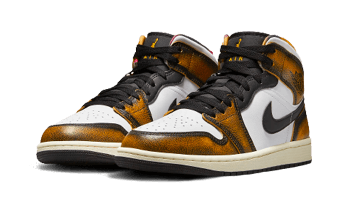 Air Jordan 1 Mid SE Orange Wear-Away - DQ8417-071