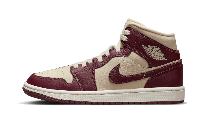 Air Jordan 1 Mid Split Beach Cherrywood Rot