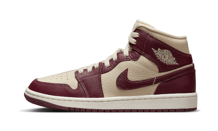 Air Jordan 1 Mid Split Beach Cherrywood Red